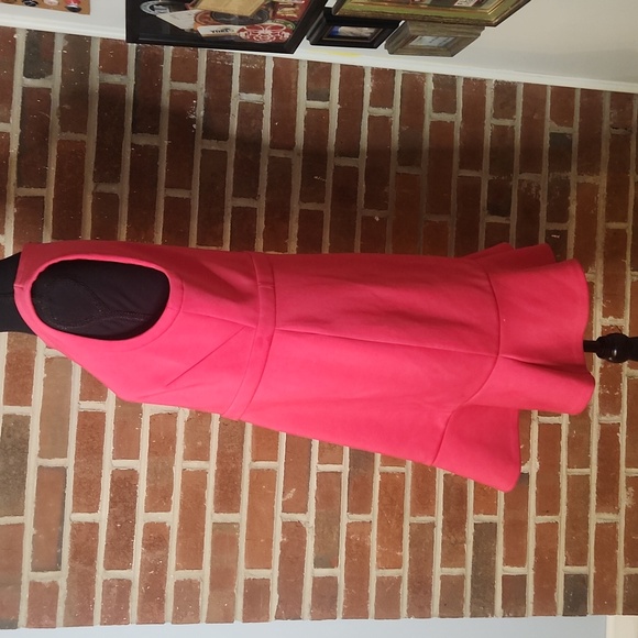 LOFT Pink Pleated Sheath Mini Dress, Size 12P - Picture 3 of 7